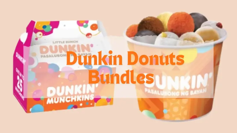 Dunkin Donuts Munchkins Menu